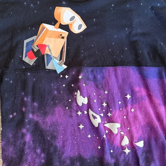 Disney Pixar Wall-e purple tie-dye graphic spirit jersey - Picture 2 of 6